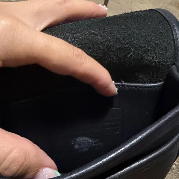 Coach black  Mini Leather Crossbody with Gold Snap - Picture 3 of 5